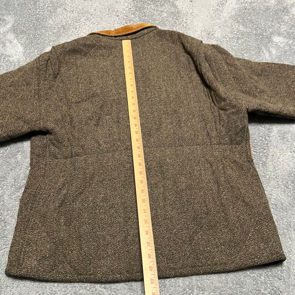 Woolrich Vintage Coat Mens Large Brown Wool Quilts Lined Corduroy Collar Jacket* - Picture 7 of 9